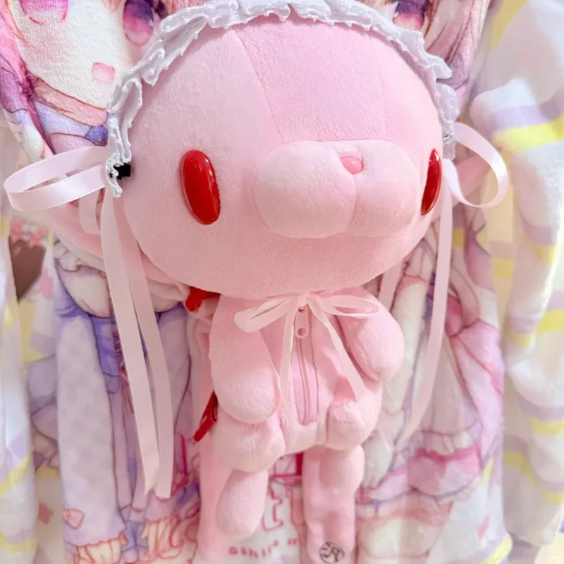 Sac à dos universel en peluche de lapin, dessin animé mignon, lapin aux yeux rouges, sac à dos Girly, cadeau d'anniversaire et de noël