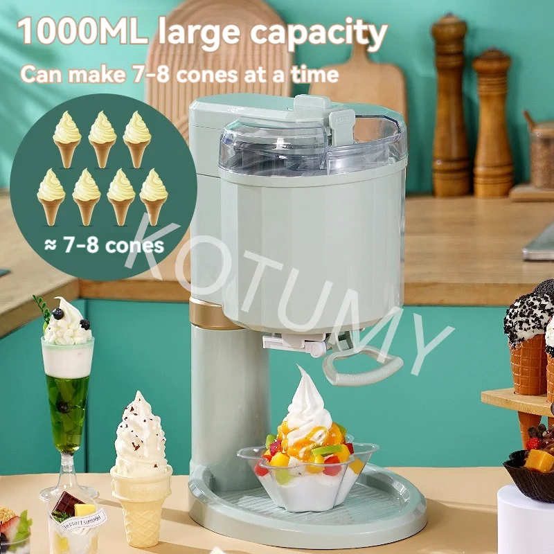 Fully Automatic Ice Cream Machine, Home Small Children DIY Homemade Cone Machine, Ice Cream Machine, Mini Ice Cream Machine