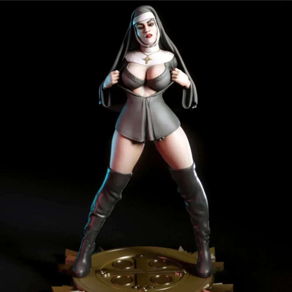 

1/24 Miniature Resin Figure Model Kit 75mm Sexy Nun Statue Modelling Unpainted Kits Diy Toys A118