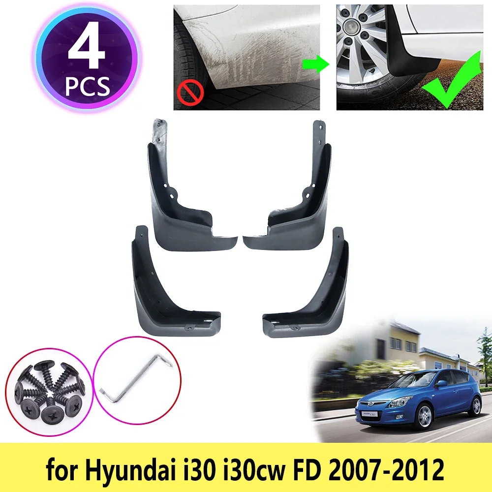 for Hyundai i30 i30cw Wagon FD 2007 2008 2009 2010 2011 2012 Mudguards Mudflaps Fender Guards Splash Mud Flaps Car Accessories