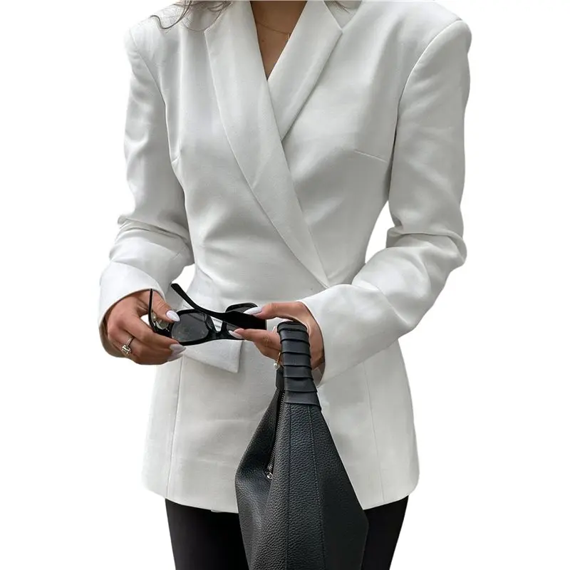 

CYL-Women's Backless Slim Fit Blazer Long Sleeve Fashion Office Wear Elegant Formal Jacket