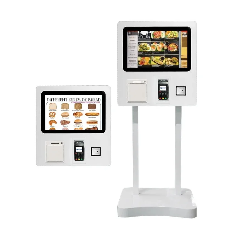 【Hot Sale】Genevinon Self-Service Fast Food Ordering Bill Min Payment Terminal Touch Screen Kiosk Tablet App Pay Machine In Resta