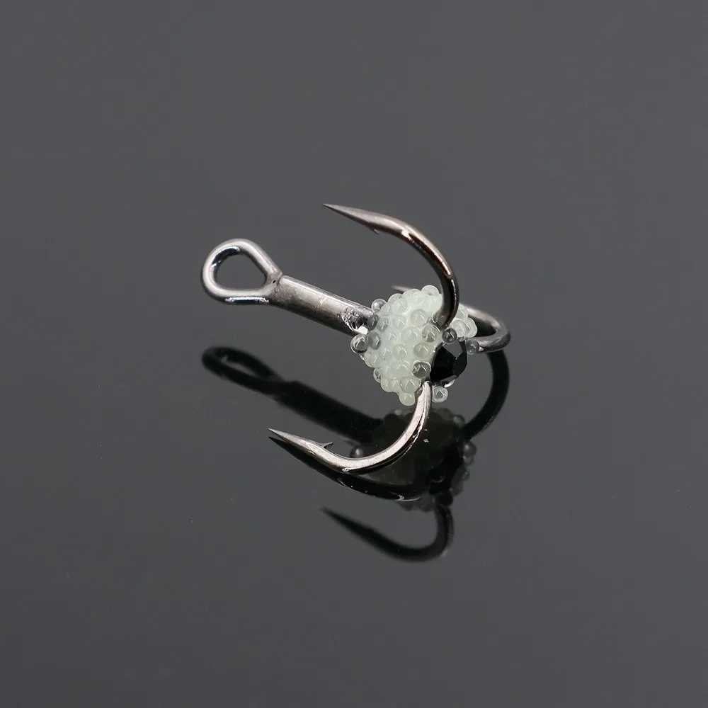 

5pcs Fishing Accessories High Carbon Steel Ice Fishing Hooks 8# 10# 12# 14# roe Treble Hook Three-Jaw Hook Sea Fishing