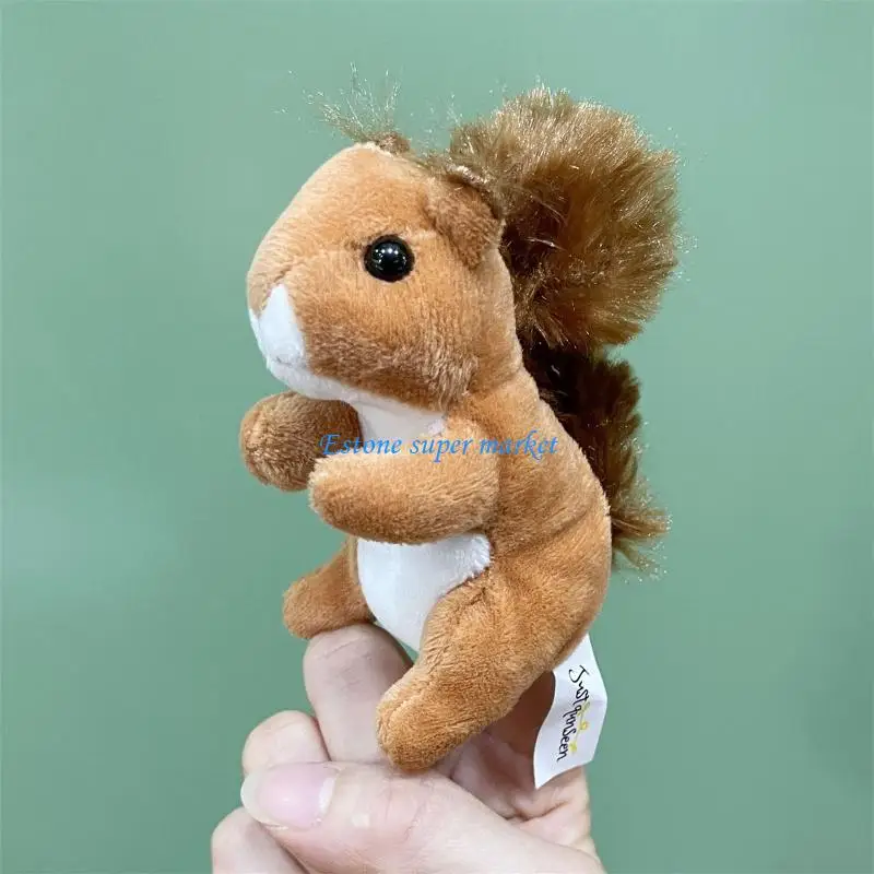 

090B 5PCS Lovely Animal Finger Puppet Plush Figure Toy for Parents Kids Storytelling Activity Fun Pretend Play Game Supply