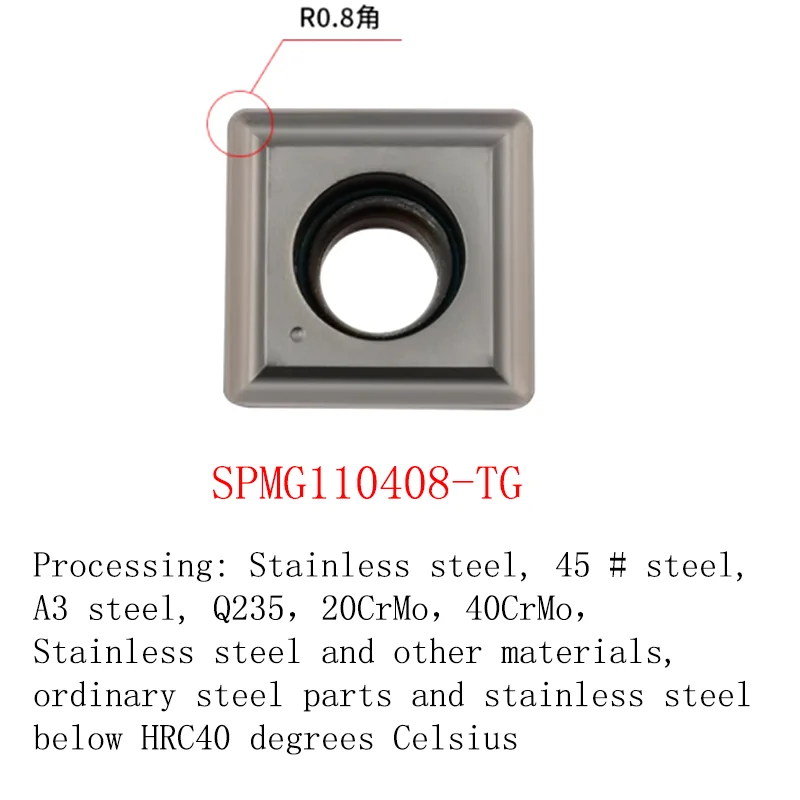 

5PCS CNC U drill Insert Quick Violent Drills SPMG 060204 Cutter Inserts Water Jet Drill Square For Stainless Steel