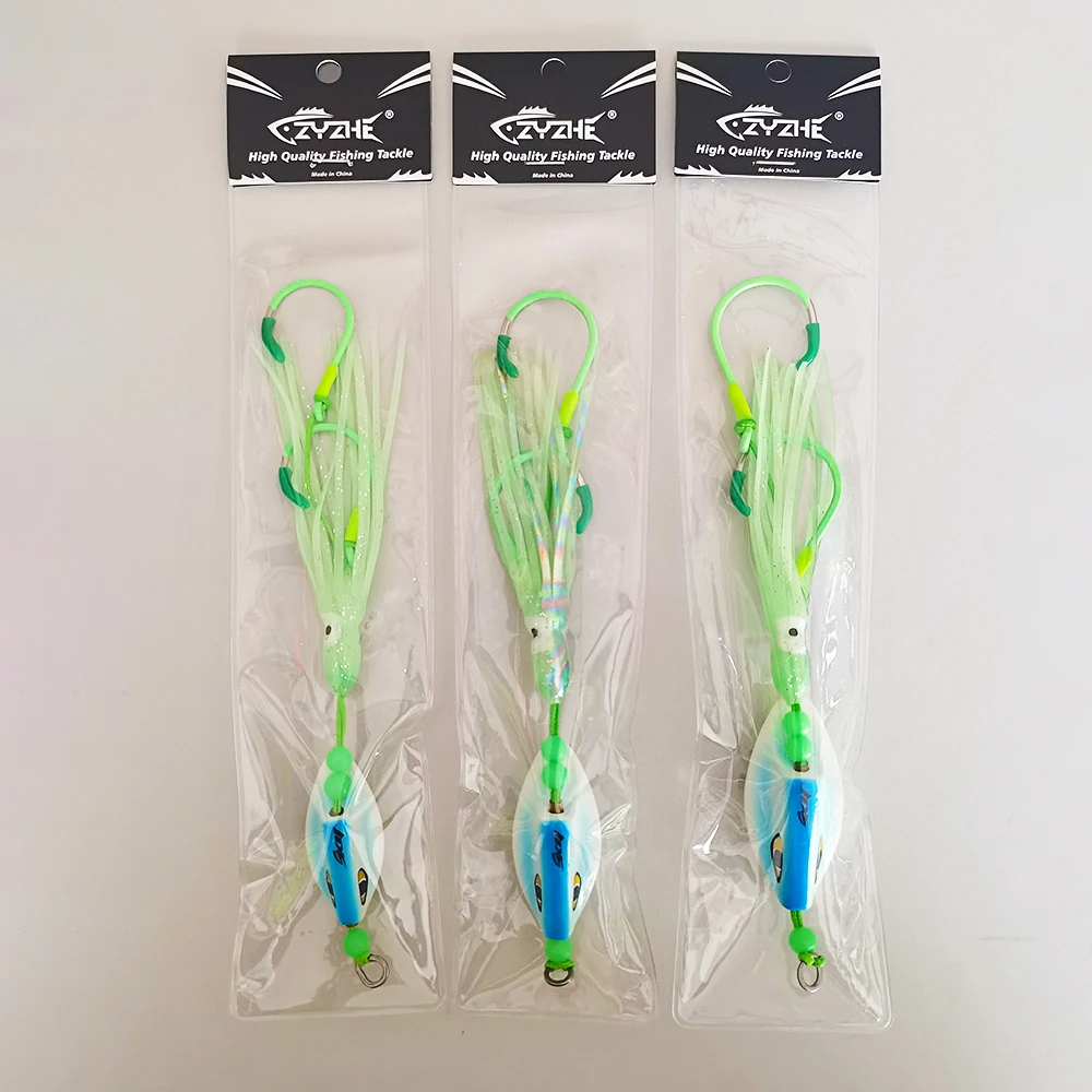ZYZHE Meeresangel-Hybrid-Jig 100g 150g 200g Tiefsee-Bootsangelköder für Thunfisch, Marlin, Schwertfisch, Salzwasser-Köder-Rigs – Detail 14