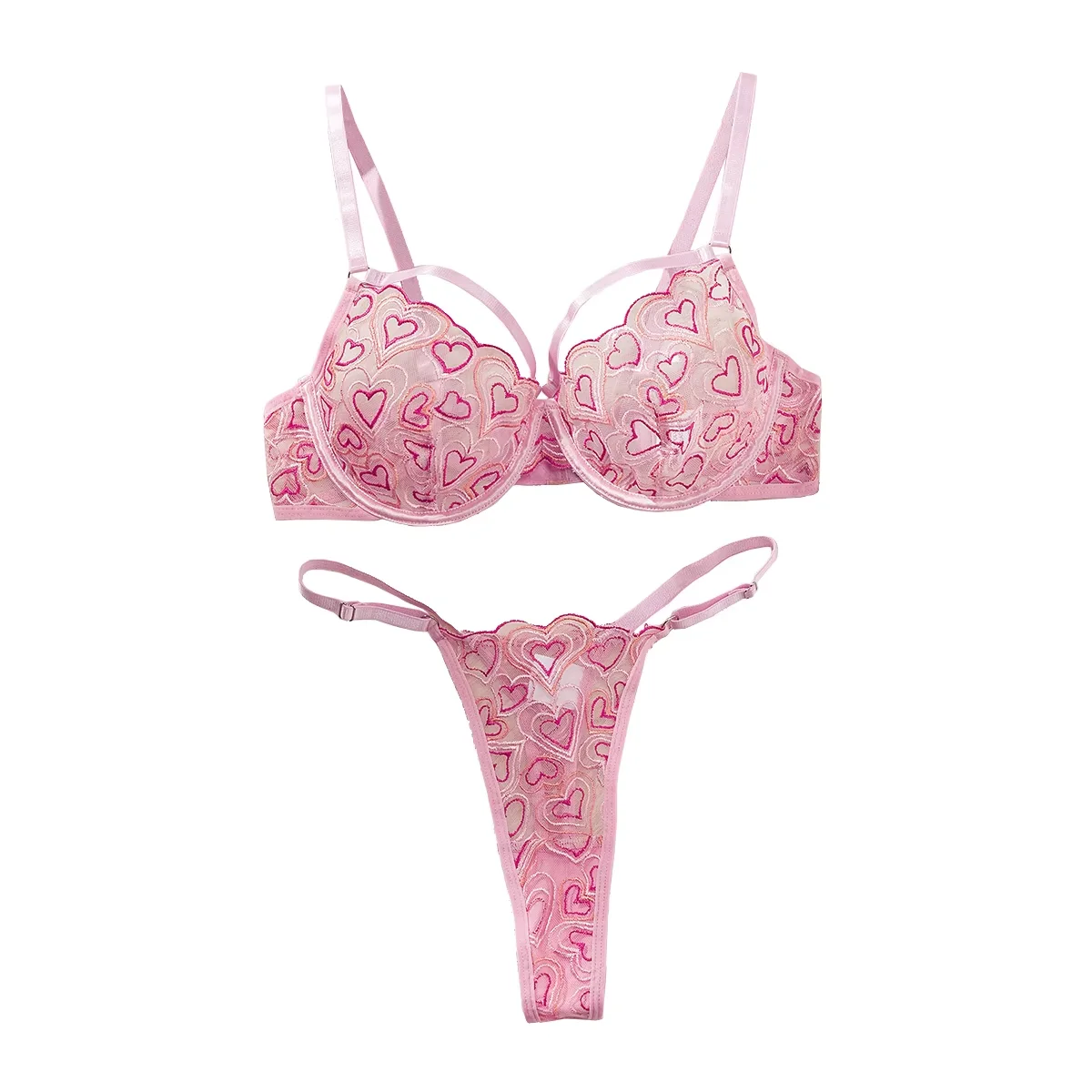 

Embroidery Patchwork Women Bra Set Fashion Puberty Sexy Underwear 2024 Lingerie 2 Piece Set Pink Eroctic Sexydresses for Women