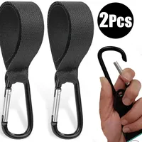 5/2PCs baby stroller hook clip aluminum alloy carabiner cart organizer diaper bag shopping pram hook hanger stroller accessories