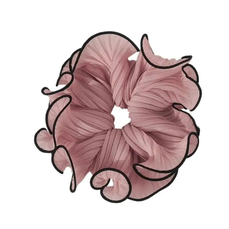 

A52E Elaborate Hair Tie for Women Hair Rings Lovely Ruched Scrunchies Oversized Hair Rope Hair Tie