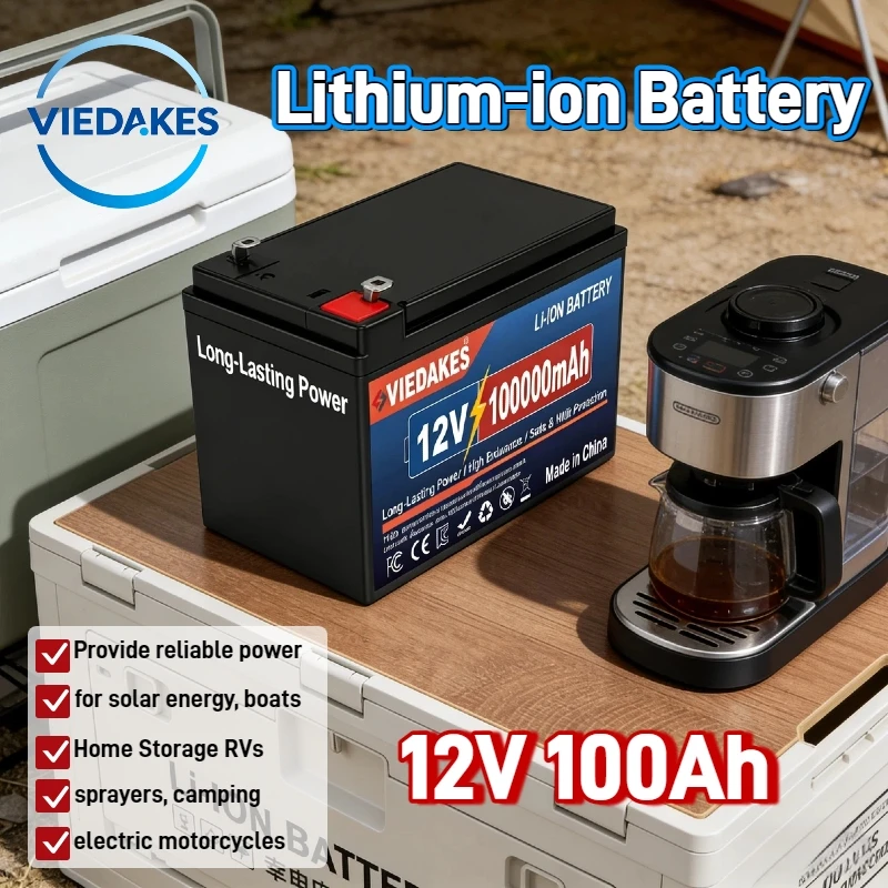 

100Ah 12v lifepo4 battery Rechargeable Lithium Ion Battery Pack for Reliable Solar RV Marine Power