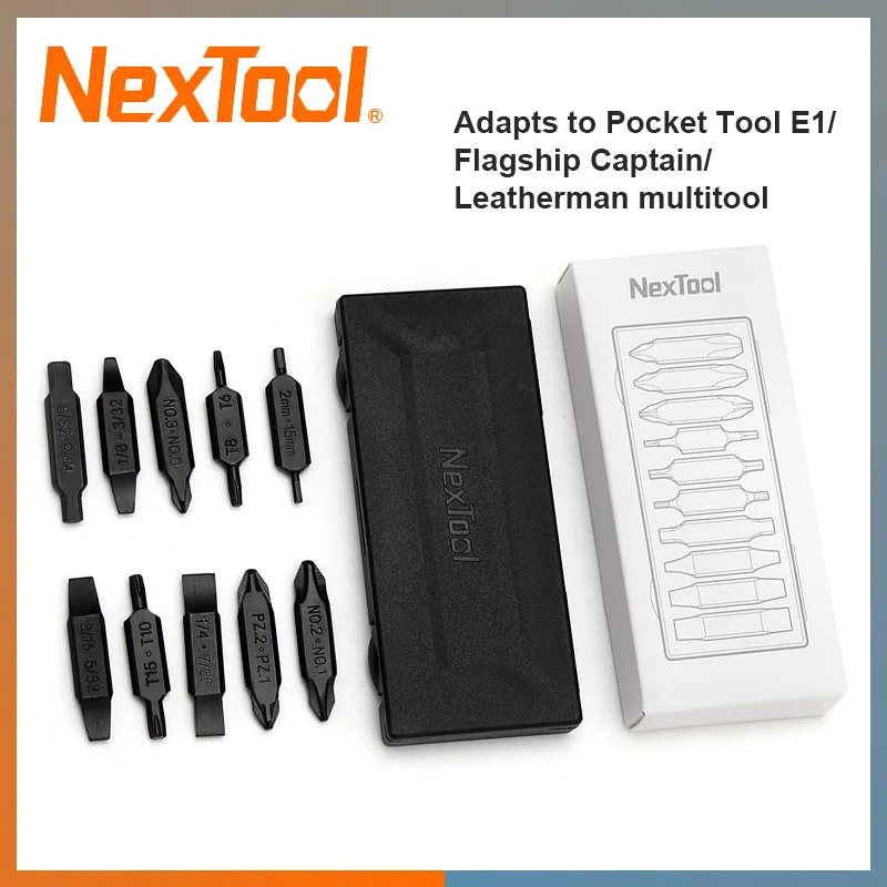 NexTool Hex Bit Accessory Kit 20 Types of Double-Headed Screwdriver Set for Pocket Tools E1 Flagship Captain Multi-tool