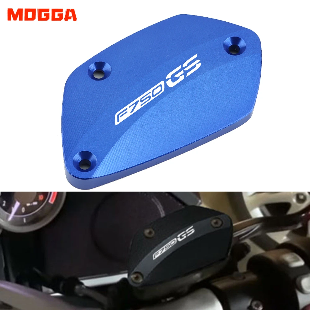 

For BMW F750GS 2018-2025 High quality New Motorcycle CNC Aluminum front brake fluid reservoir cap cover With Logo "F750GS"