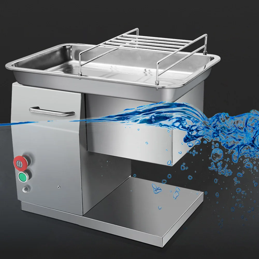 Cortadora de carne de alta potencia de escritorio, cortadora de acero inoxidable, máquina cortadora de carne fresca multifuncional, TJ-90 2025, nuevo