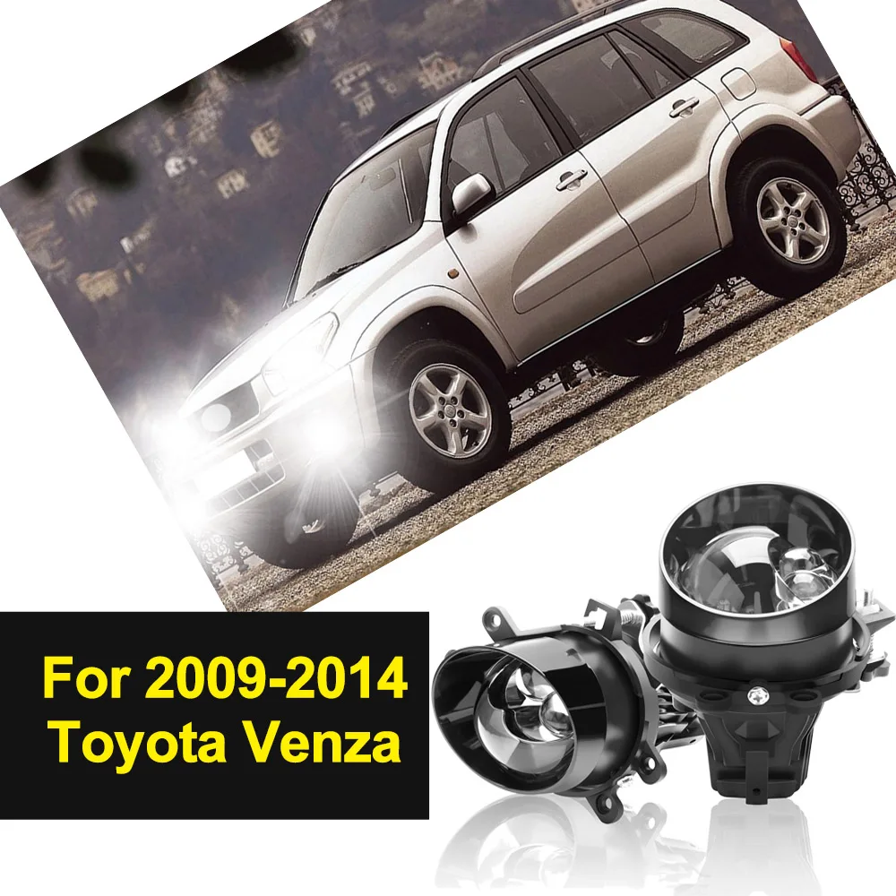 

2 шт., 3-дюймовые двухсветодиодные противотуманные фары, линзы 80 Вт, супер яркий белый свет, двухсветодиодные противотуманные фары, линзы проекторов для Toyota Venza 2009-2014 гг.