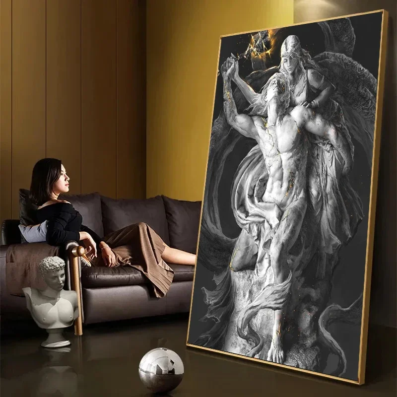 الكلاسيكية خمر جدار الفن النحت البوب الجماليات اليونانية صور HD قماش طباعة المشارك غرفة المعيشة المنزلي غرفة نوم الديكور