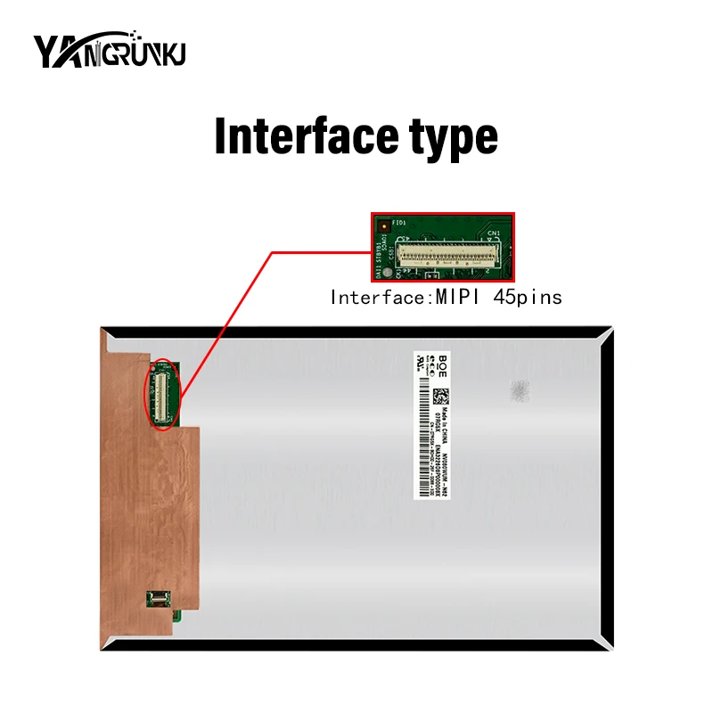 8 Inch LCD-Paneel Type-C Bord 435 Nits 45 Pins Mipi Interface NV080WUM-N62 60 Hz