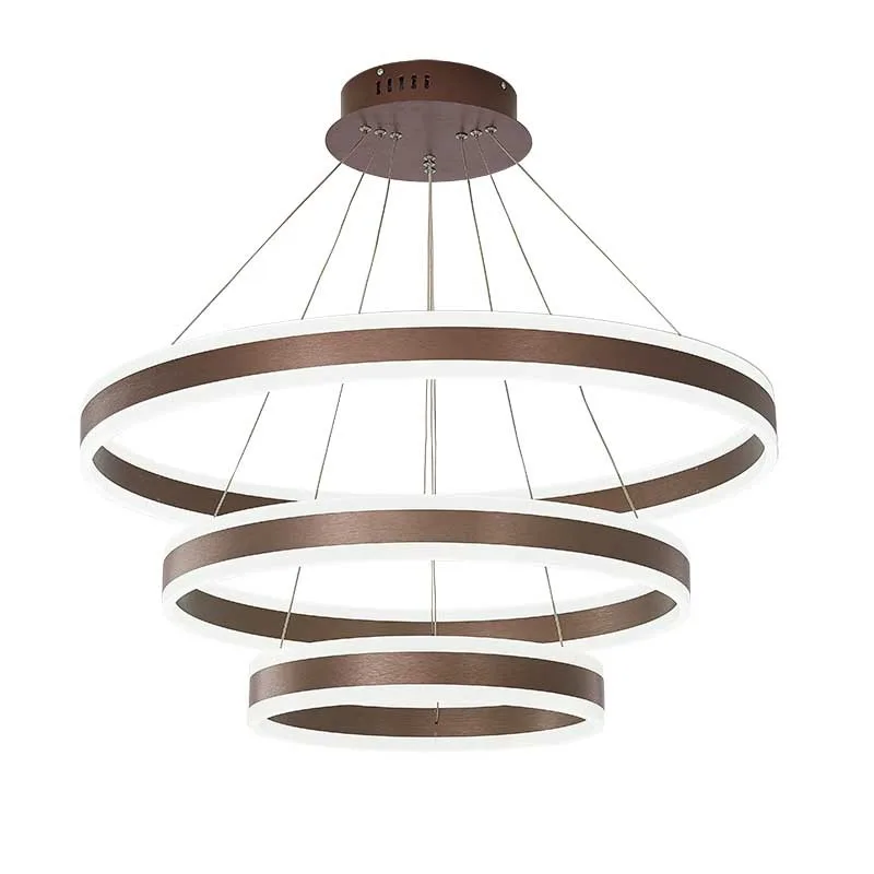 Nordic Ring LED-kroonluchter dimbaar voor tafels Eetkamer Woonkamer Slaapkamer Keukeneiland Hanglamp Binnenverlichtingsarmatuur