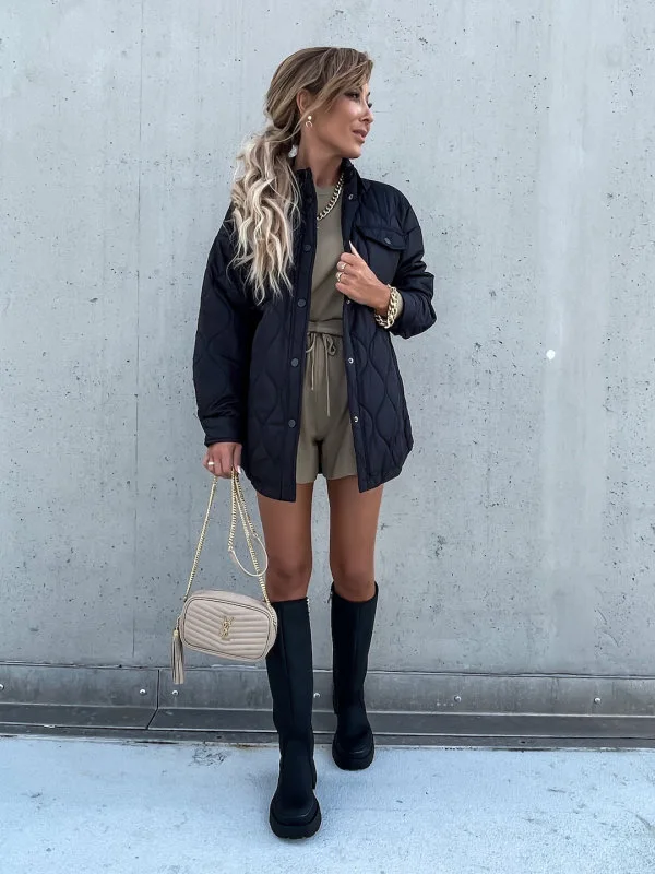 European Down and Cotton Jacket for Women  2024 New Design  Lightweight Diamond Grid  Cotton  Winter   Temperament for Commuting