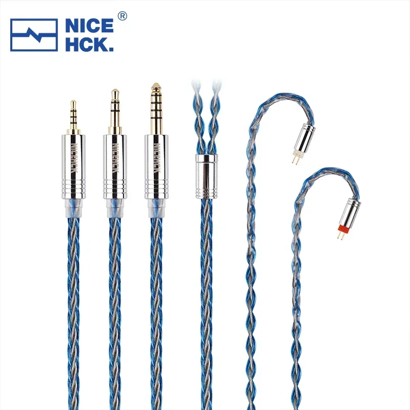 NiceHCK MixBS HIFI Cable 6N OCC+Silver Foil Earphone Wire 3.5/2.5/4.4 MMCX/2Pin/QDC for FX15 Kima CHU II Galileo Aria FH11 HOLA