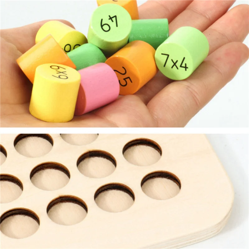 AS96-2X matemáticas 9X9 tablero de multiplicación mesa matemáticas Montessori aprendizaje de madera educación temprana Digital de madera