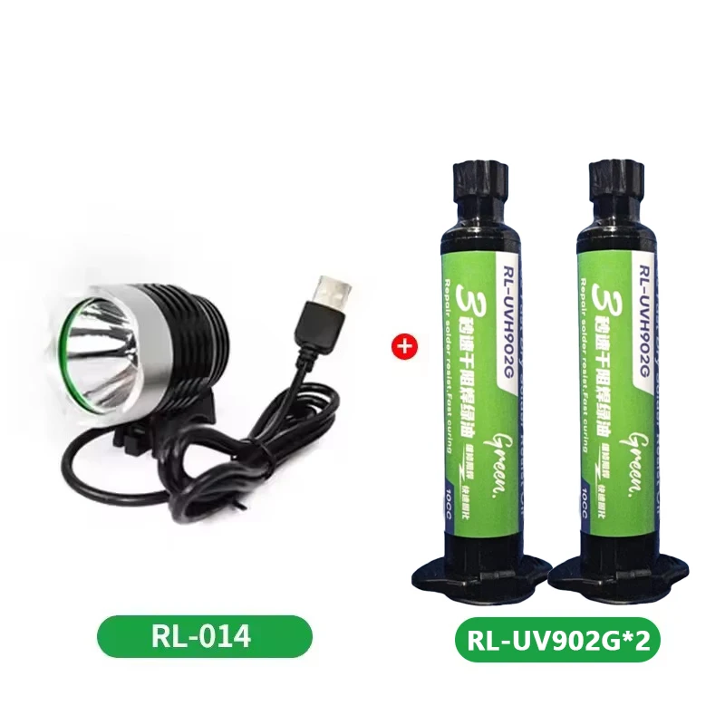 2PCS RELIFE RL-UVH902 10ML UV Solder Maske Tinte 3S Quick-dry + RL-014 UV-Härtung Licht für Handy Reparatur Springen Draht