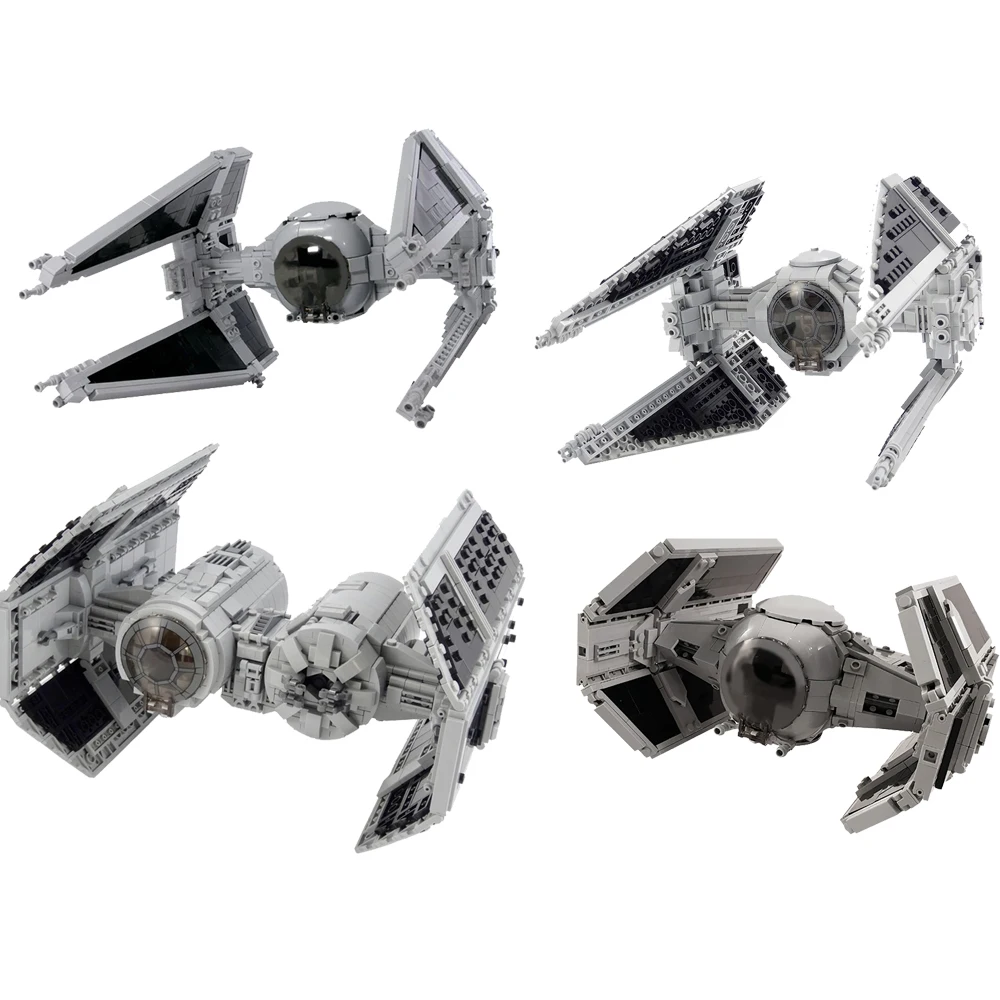 

MOC Interstellar Space Military Series Wars Tie Space Fighter-Interceptor Building Blocks Assembly Toys For Children Xmas Gifts