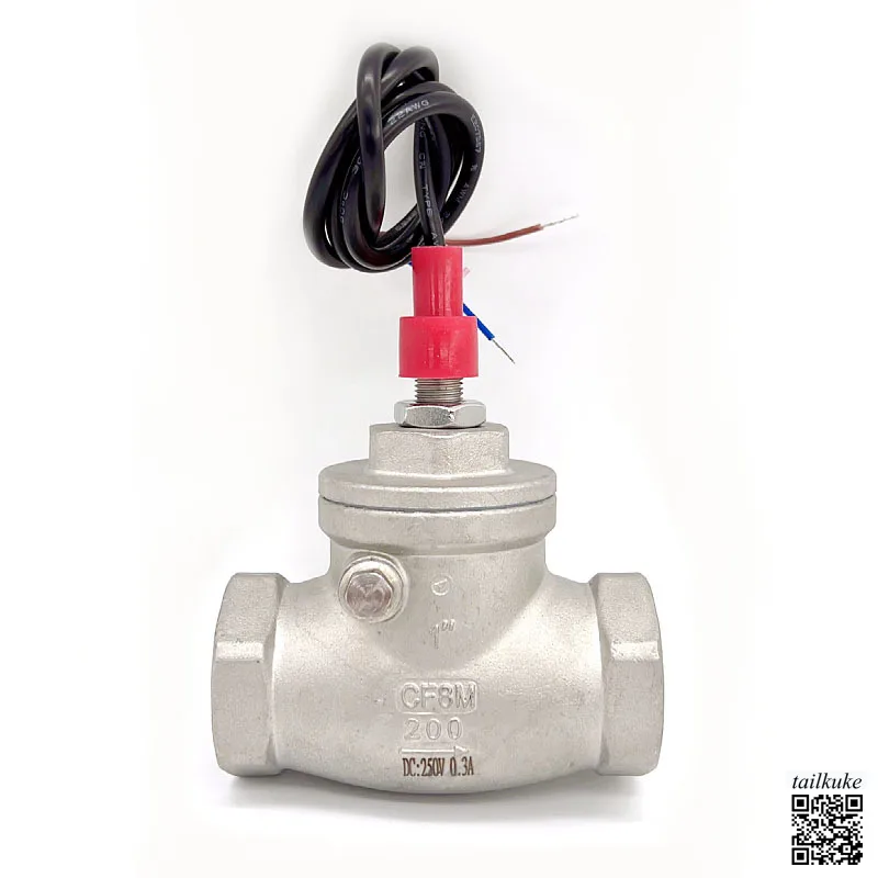 

304 Stainless Steel 1-Inch DN25 High Temperature Normally Open Switch Water Flow Switch