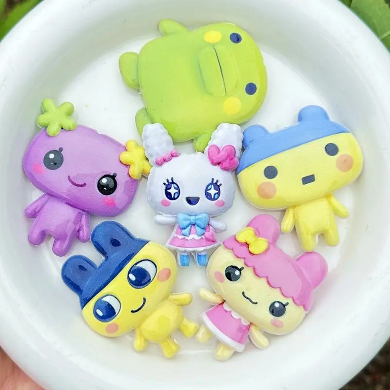 45mm Cartoon Tamagotchi double-sided printed hollow beads, phone bag chain DIY handmade jewelry materials view 4