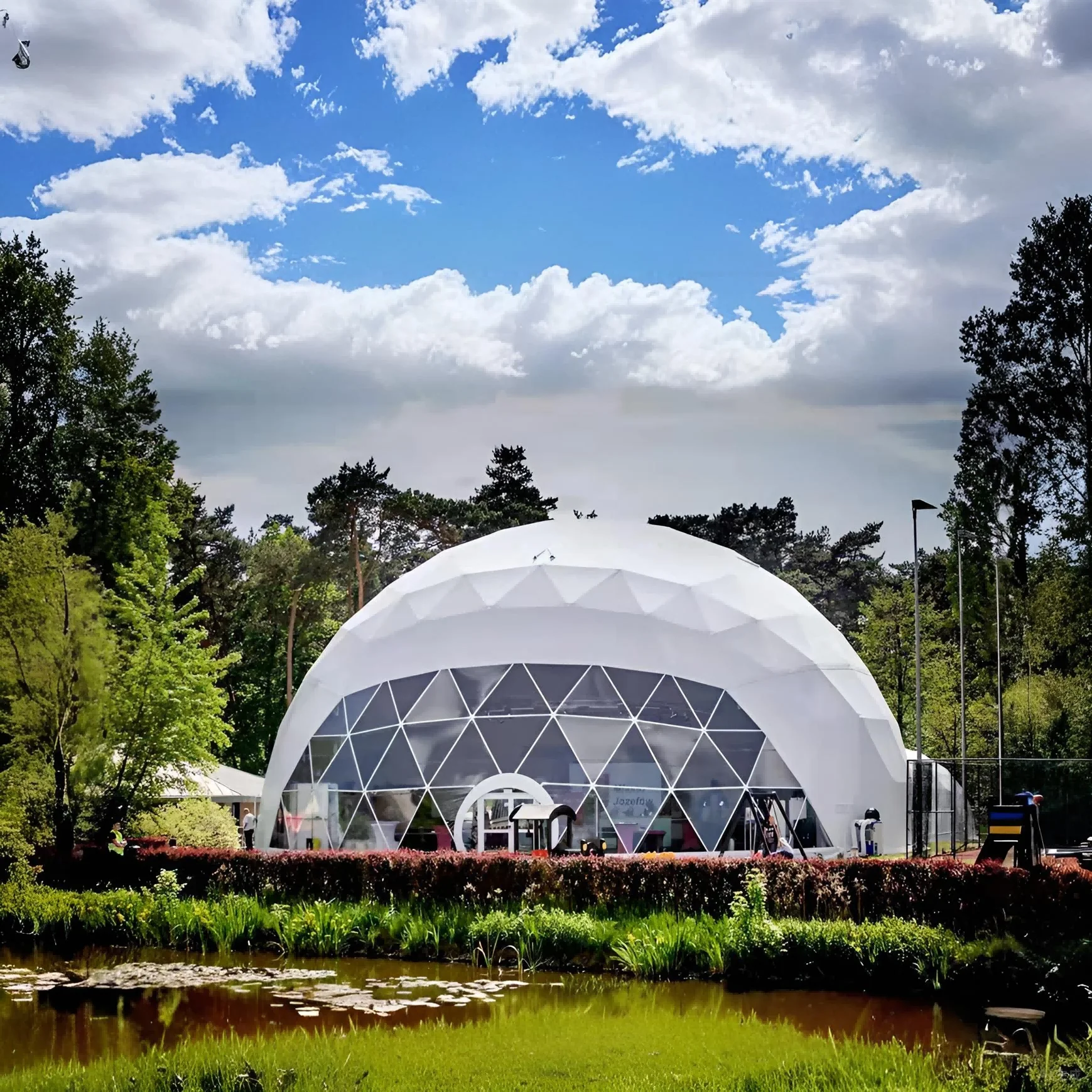 Pavilion Trade Fairs Festival Showroom Outdoor Structure Large Custom Geodesic Dome Tent Heavy Duty Commercial Exhibition Events