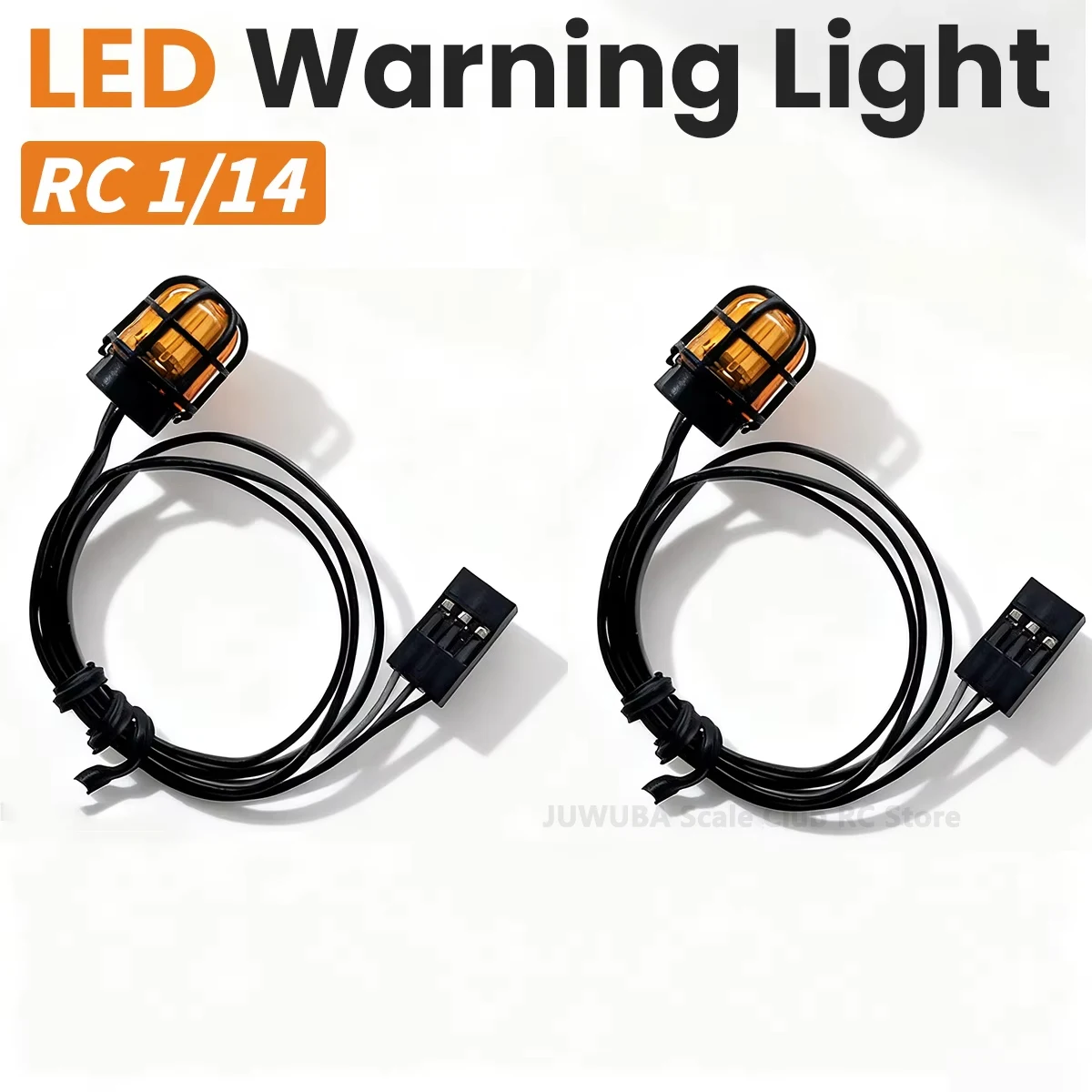 LED Warning Light 360 Degree Rotating Light Engineering Lamp For 1/14 Tamiya RC Truck Tipper Excavator DIY Cars Model Parts Toys