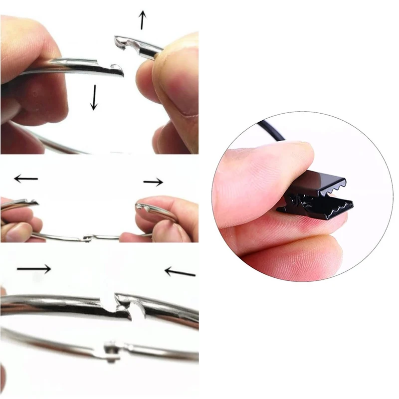 20 Stück Metall-Vorhangringe zum Öffnen, Clips in Schwarz, Silber, Bronze, Gold, Rotbronze, Vorhanghaken, Heimdekoration, Vorhang-Dekorationswerkzeuge – Detail 2