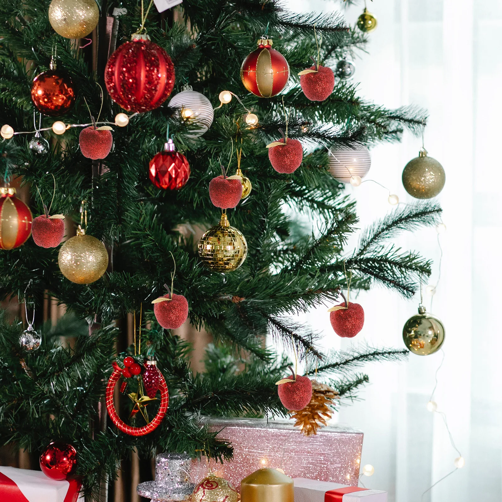 

20Pcs Foam Apple Hanging Decor Vibrant Christmas Tree Ornament Xmas Indoor Holiday Decoration Nursery Decor