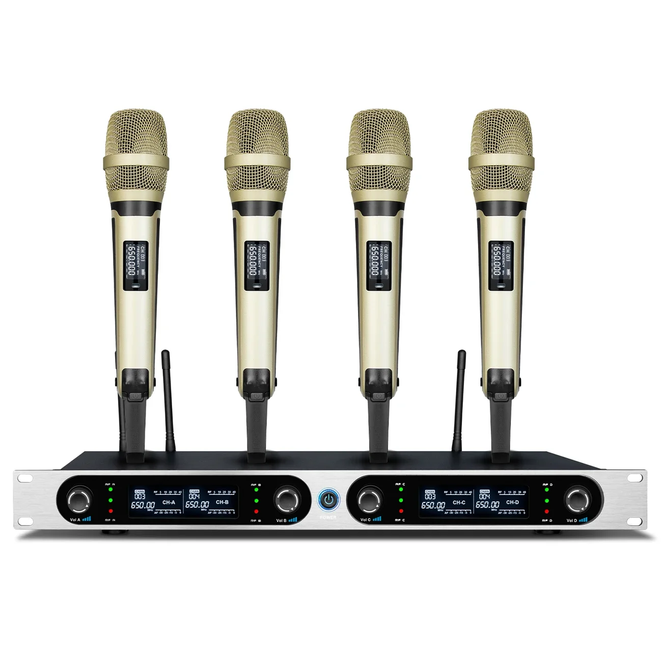 

UK1008 Professional handheld transmitter wireless microphone and UHF wireless receiver for singing outdoor KTV stage