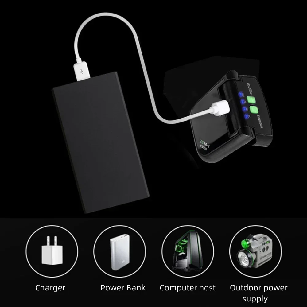 New Usb Sun Visor LED Light with Battery 2 Clip Cap Light Intelligent Sensor Light 180° Rotatable Headlight Running Fishing Lamp