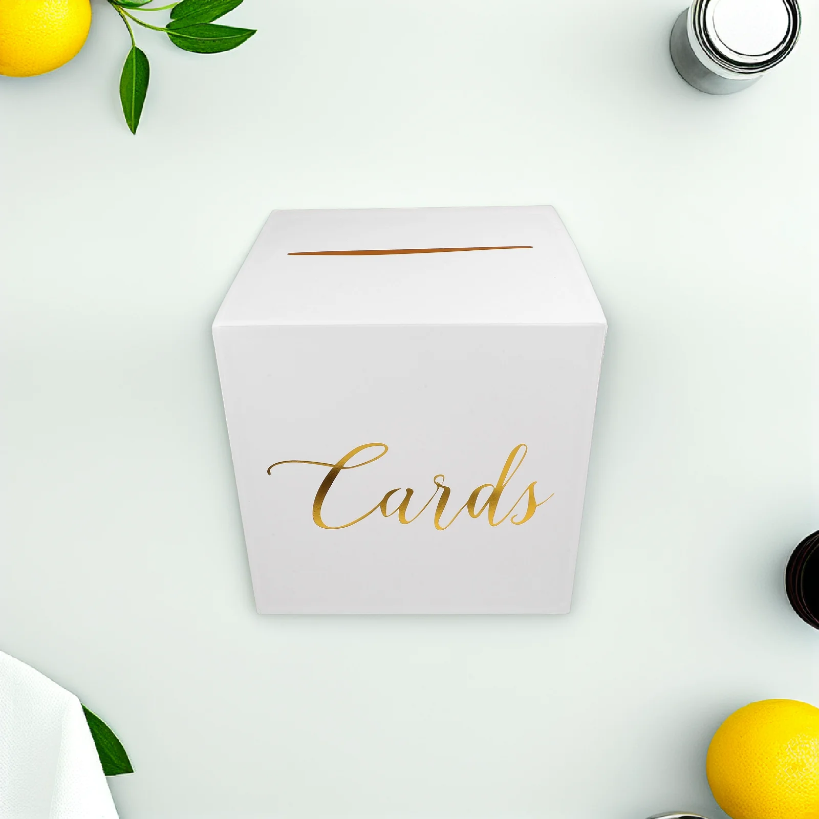 

Wedding Card Box Set Gold and White Money Gift Container for Bridal Shower Party Favors Decoration Organizer Case