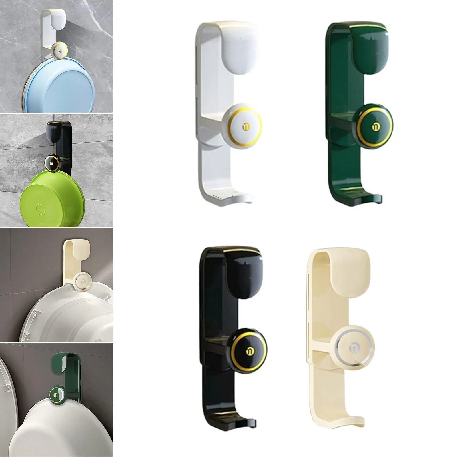 

Washbasin Hook Scalable Self Sticky Holder Hanger Space Saving Multipurpose Washbasin Storage Hook for Bath Brush Toilet Balcony