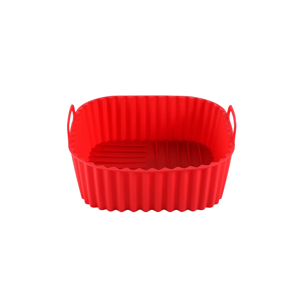 1PC Silikonowa taca do pieczenia Frytkownica powietrzna Kwadratowa taca izolacyjna Odporna na wysokie temperatury i łatwa do czyszczenia Kosz do frytkownicy powietrznej — zdjęcie 6