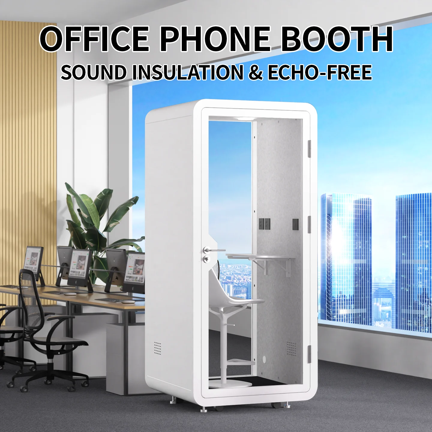 Single Soundproof Office And Hotel Phone Booth Silent Work Cabin Private Modular Silent Cabin Soundproof Room