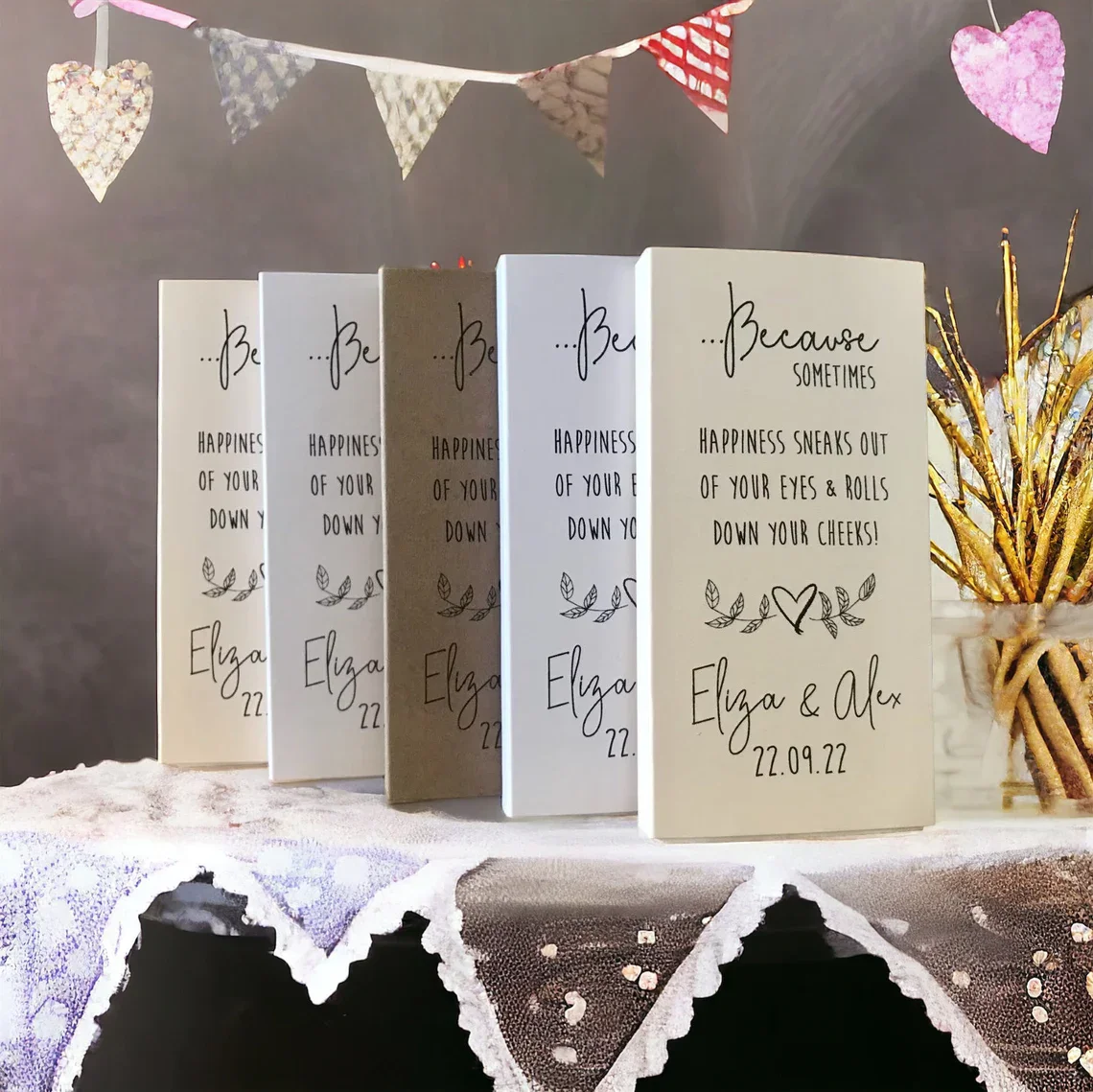 

Wedding Tissues. Wedding Favour. Tissue Favor. Wedding Idea. Guest Gift Custom Tissue Holder. Personalised Wedding gift