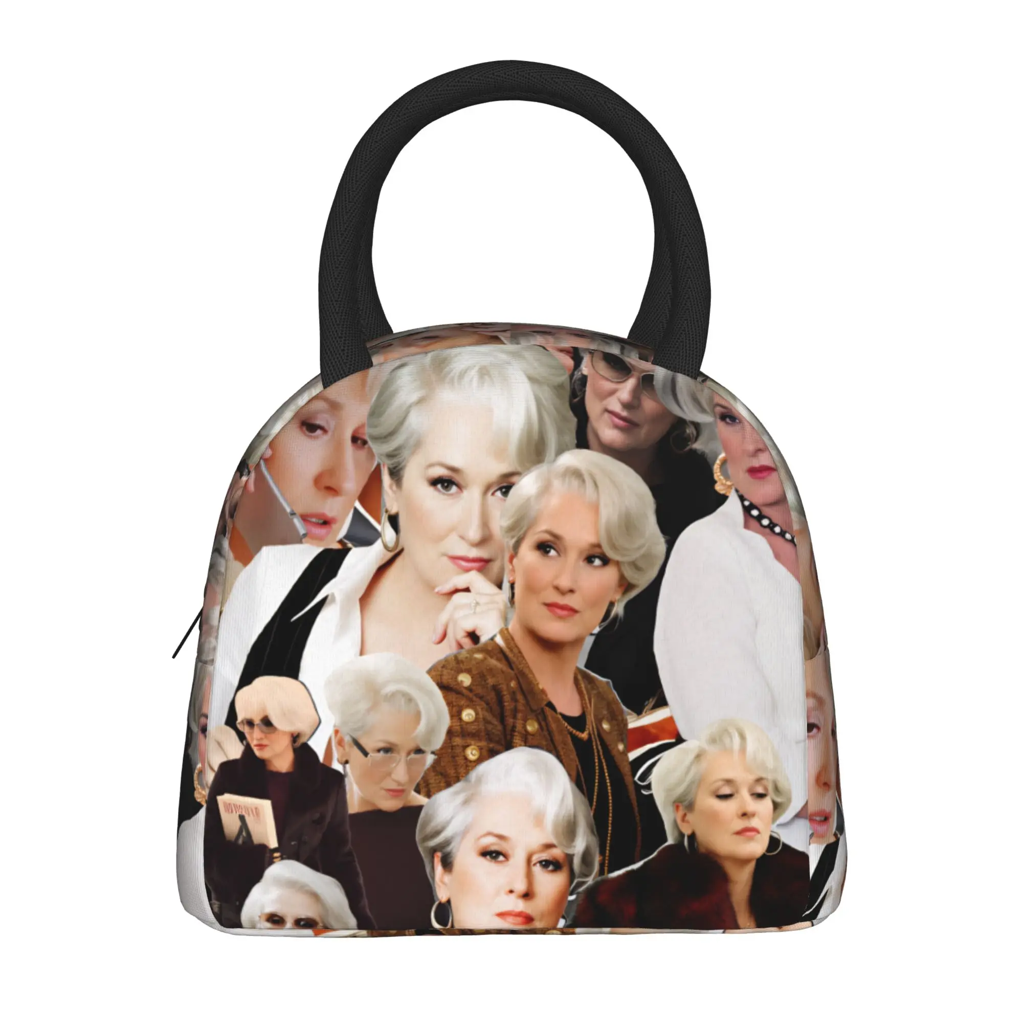 The Devil Wears Pradad Lunch Bag Film Picnic Lunch Box For Women Retro Graphic Design Thermal Lunch Bags Oxford Cooler Bag