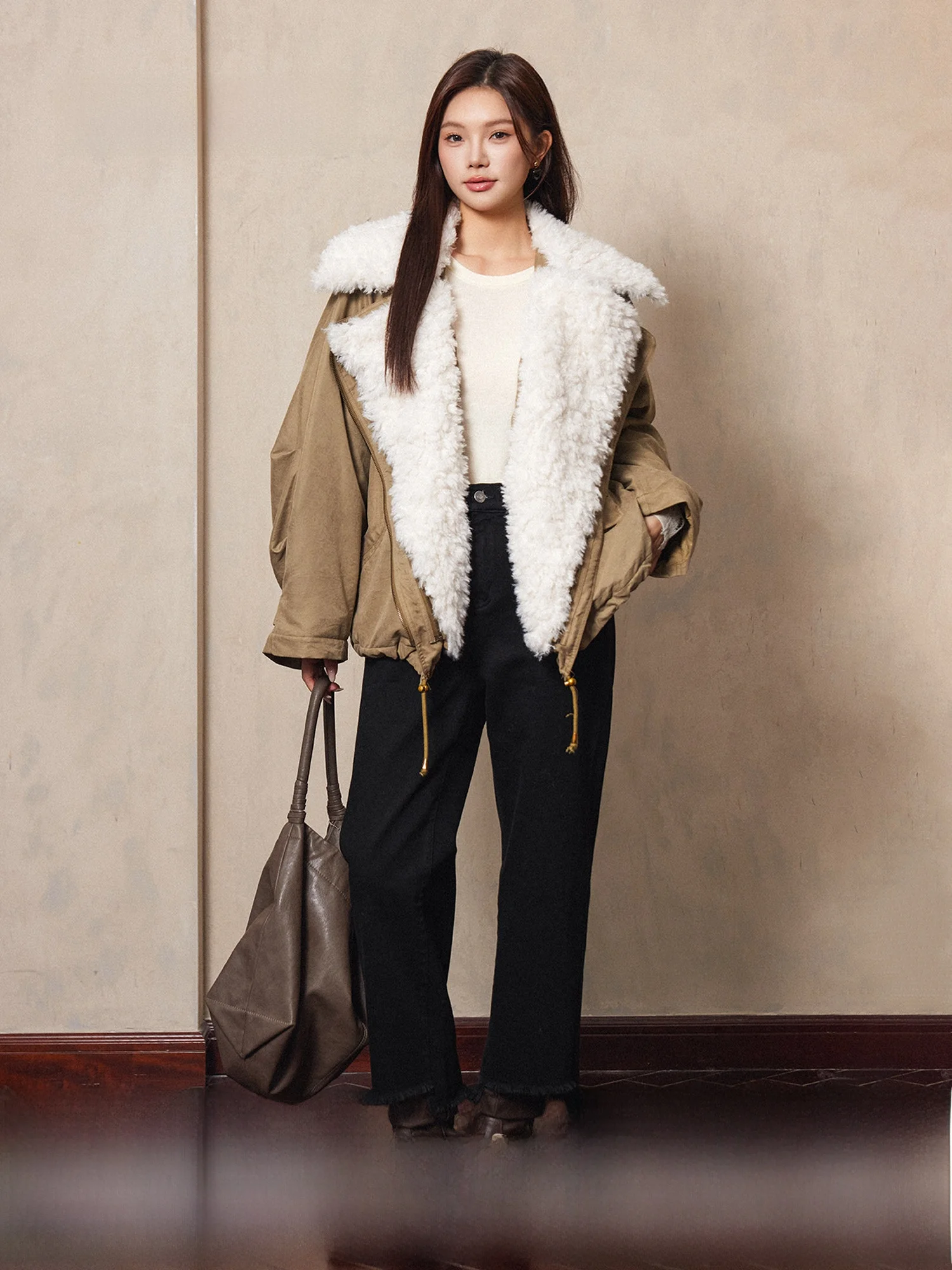 

Джинсы скинни Plusmall Street Sle Fce на подкладке, средняя низкая талия, девять кетов, осенне-зимние женские джинсы с потертостями по краю