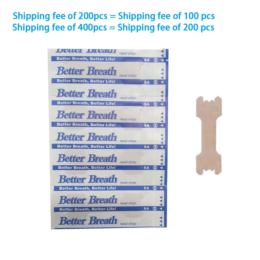 100Pcs/200Pcs/Lot Nasal Strips Anti Snoring Patches Breathe Right Better Improve Sleep Health Care Product Stop Snoring