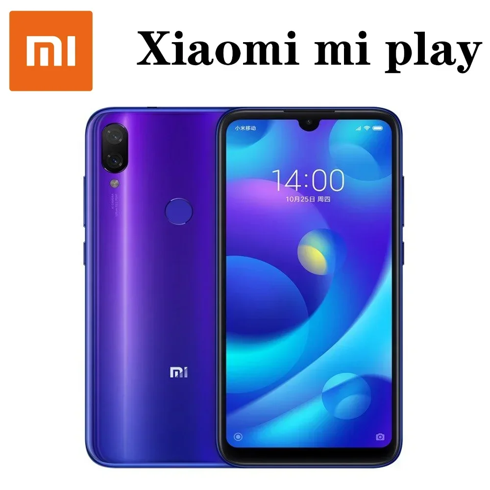 Global Rom Xiaomi Mi Play Smartphone Mediatek MT6765 Helio P35 Telefon intelligent 1080 x 2280 Pixel Schnellladung gebrauchtes Telefon