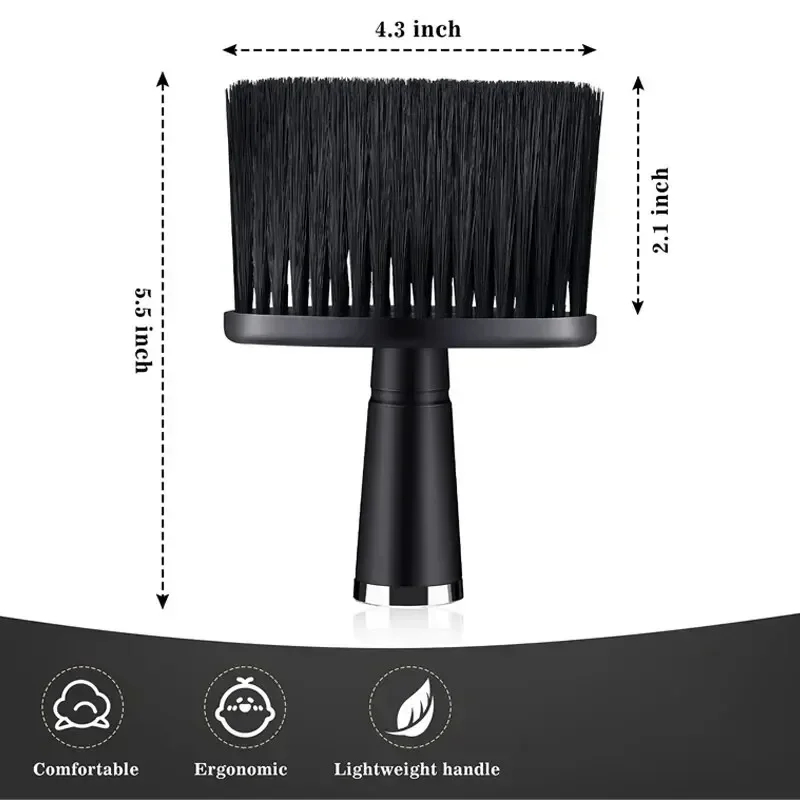 Escova de cabelo macia para salão de beleza, Ferramentas limpas para barbeiro, pescoço, rosto, espanador, cabeleireiro, corte, limpeza, espanador