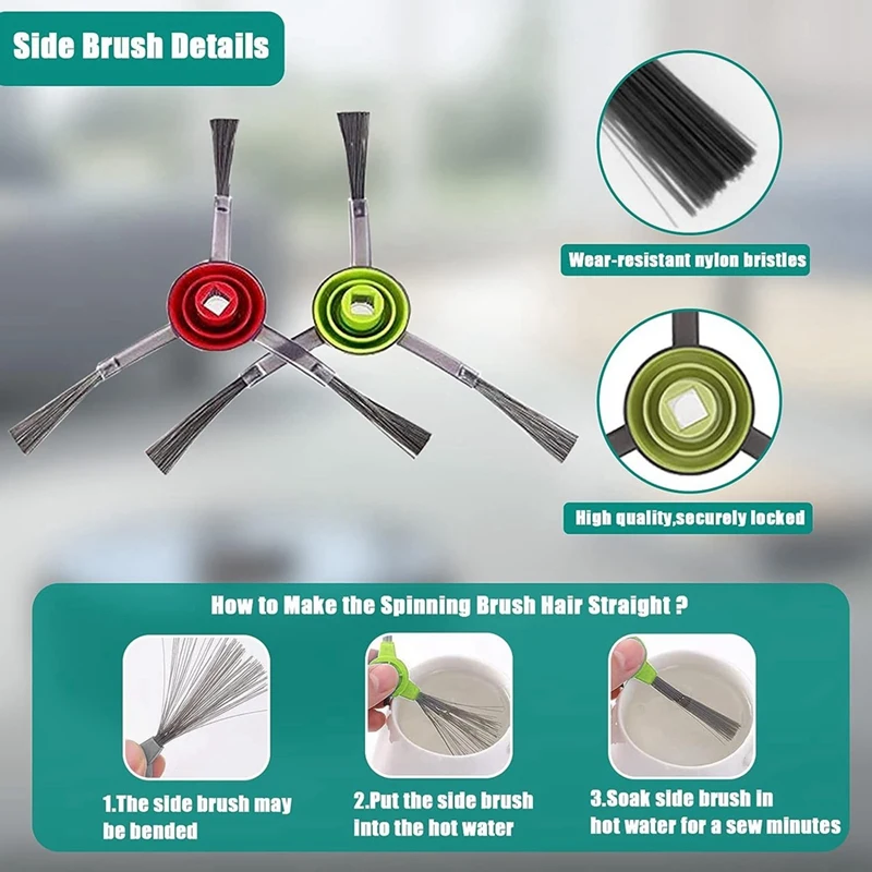 قطع غيار مكنسة كهربائية روبوت ، ملحقات لـ ecovacdeebot T9 ، T9 + ، T8 + ، T8 + ، T8 + ، tmax ، N8 ، 1500 ، N7