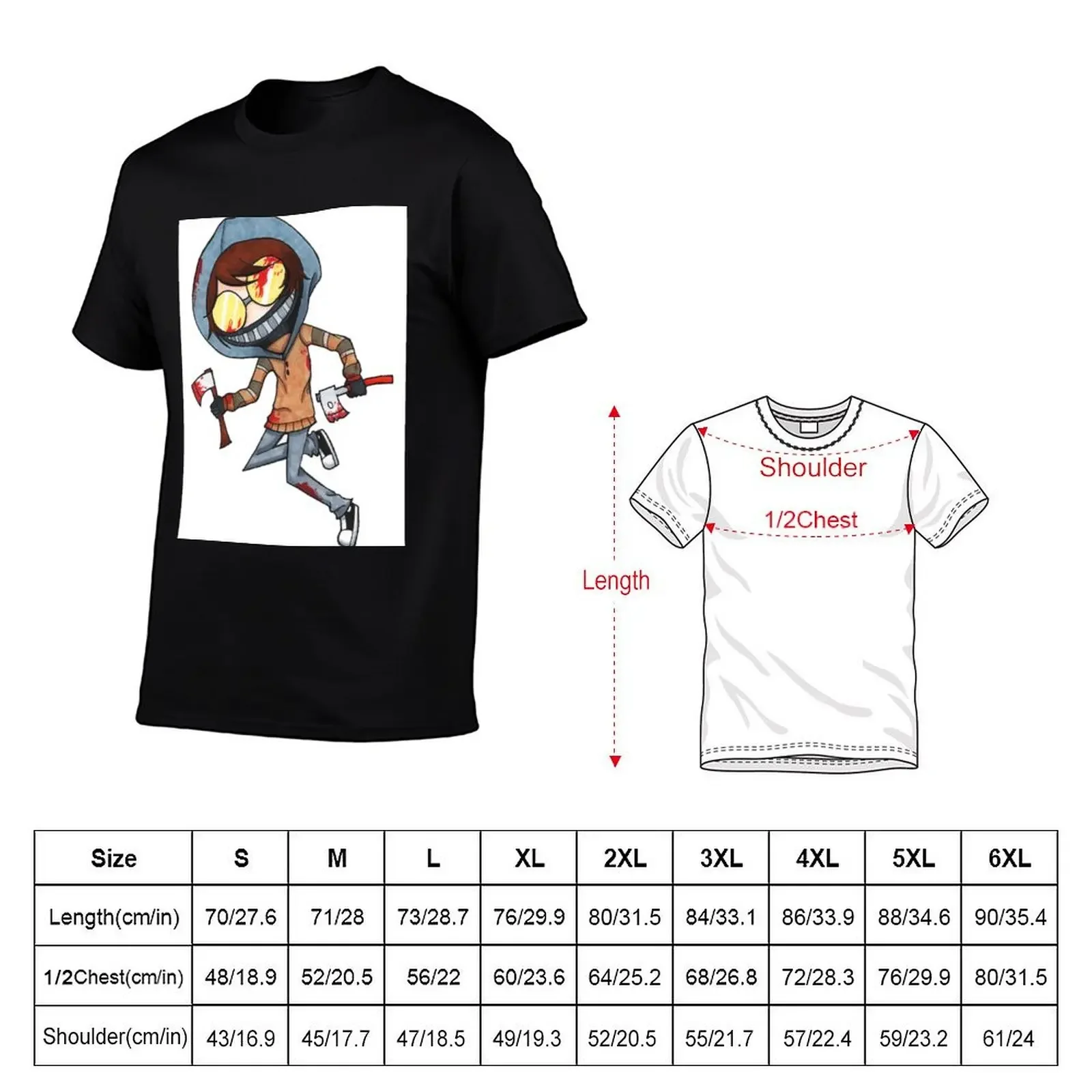 Ticci Toby T-Shirt oversizeds custom t shirt anime figures sweat T-shirts for men cotton