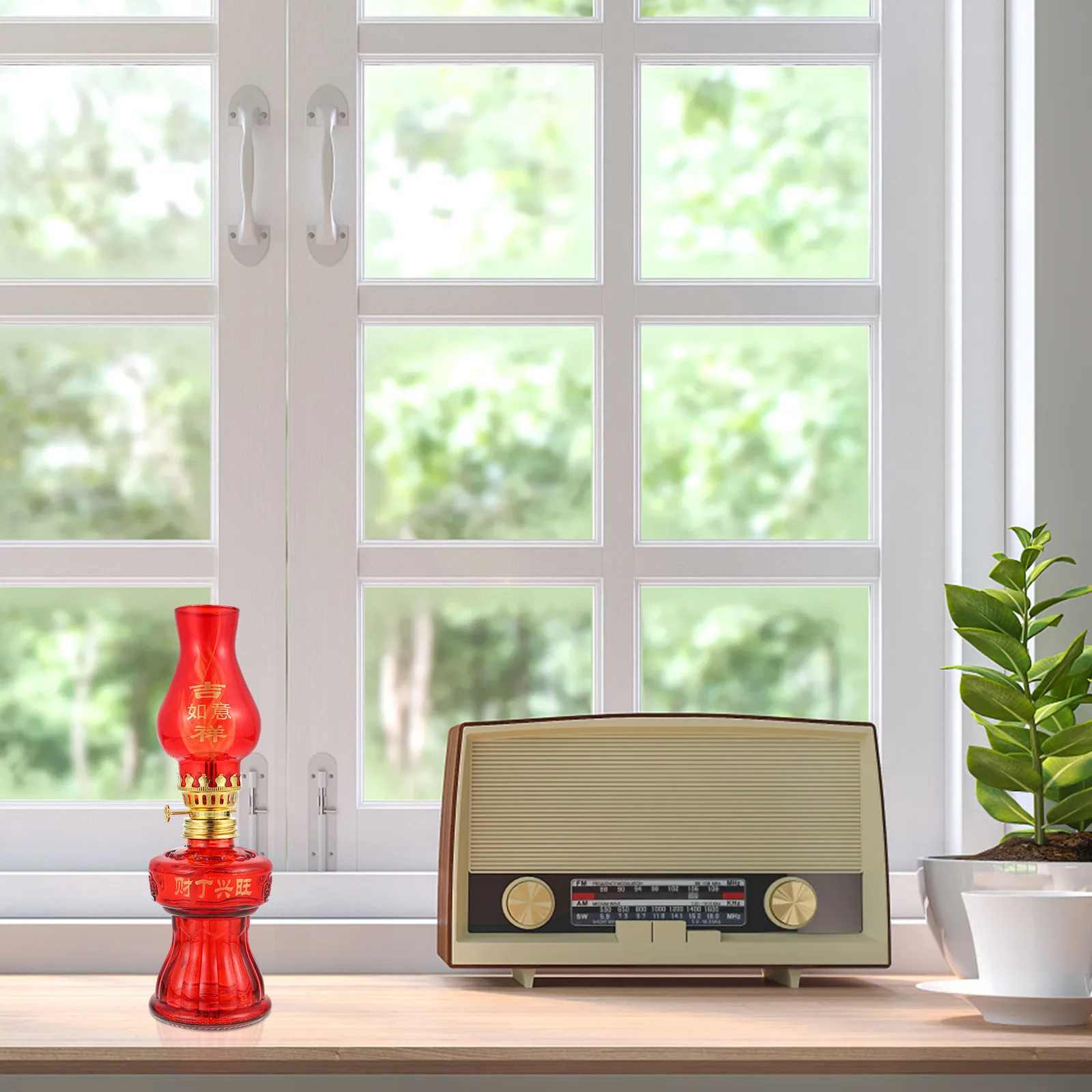 

1 шт. Красная стеклянная масляная лампа в китайском стиле для свадьбы, уникальное освещение для домашнего декора, красный масляный светильник в китайском стиле