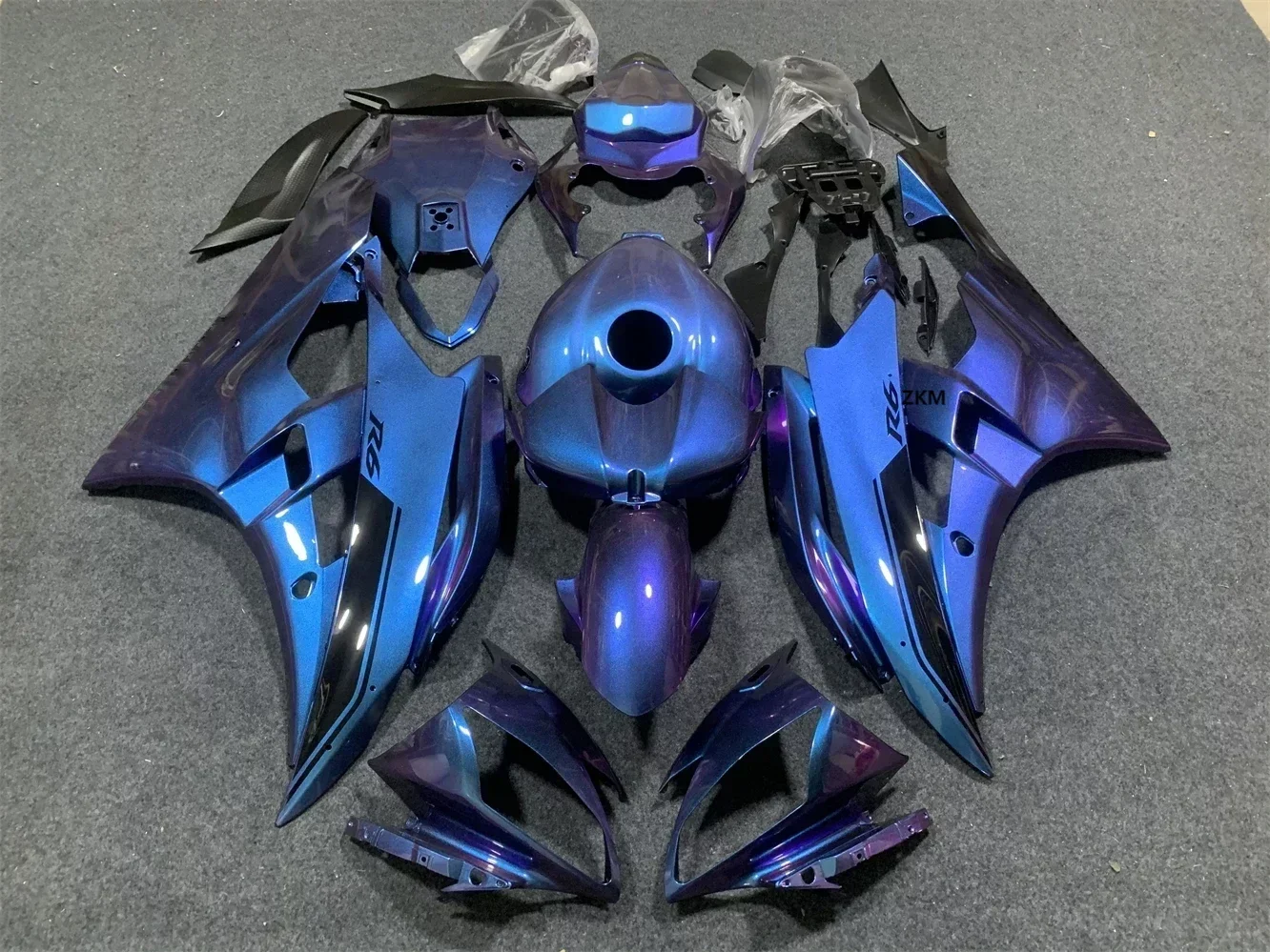 Injection Mold New ABS Whole Fairings Kit Fit for YZF-R6 R6 06 07 2006 2007 Bodywork Set Chameleon includes fuel tank cap