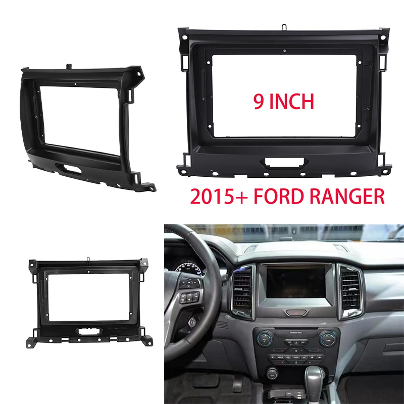 Car Radio panel Stereo GPS Frame panel adapter for Ford Ranger 2015+ Mount Dashboard MP5 Panel trim kit