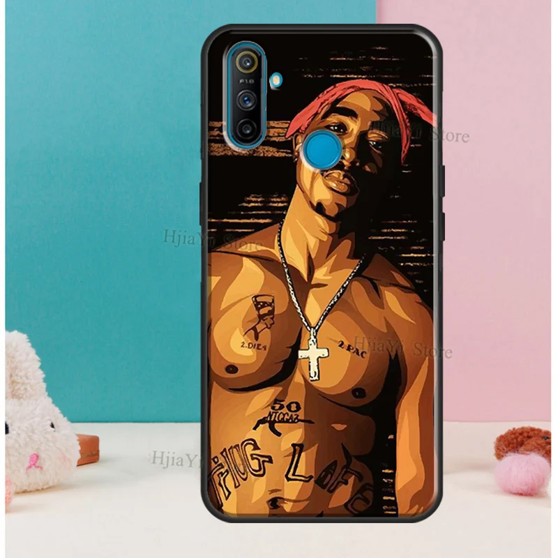 2Pac Tupac Shakur Rap Rapper Soft For OnePlus 8T 7T Nord 7 8 Pro Case For OPPO Realme GT 6 7 X2 X7 Pro XT C15 C11 C3 Cover